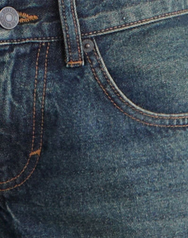 Low Rise Roomy Jeans in Dirty Green - Image 8