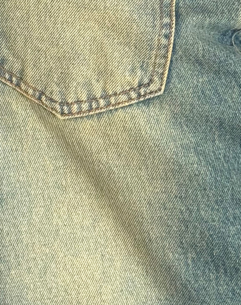Roomy Extra Wide Low Rise Jeans in Mid Used Green - Image 6