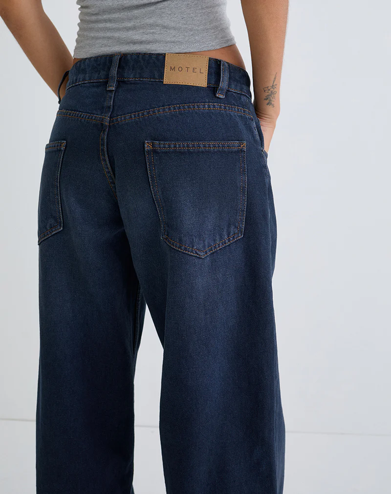 Low Rise Roomy Jeans in Smokey Blue - Image 3