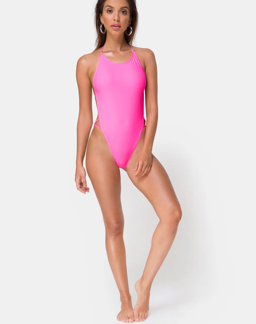 Lucella Swimsuit in Hot Pink - Image 4