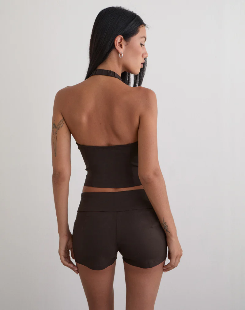 Lucen Mini Short in Tailoring Brown - Image 6