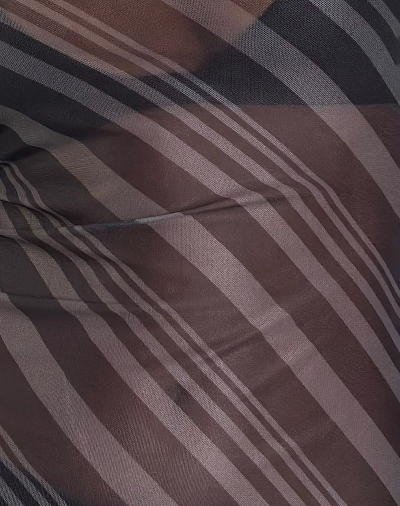 Lucerne Top In Irregular Stripe Grey And Black - Image 7
