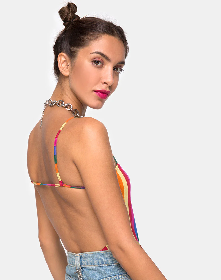 Lucia Bodice in Good Times Stripe  X Princess Polly - Image 2