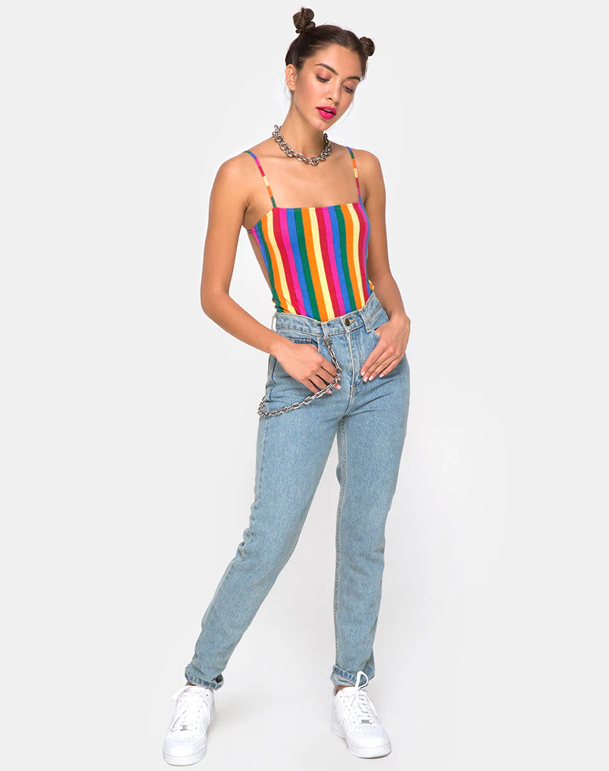 Lucia Bodice in Good Times Stripe  X Princess Polly - Image 3