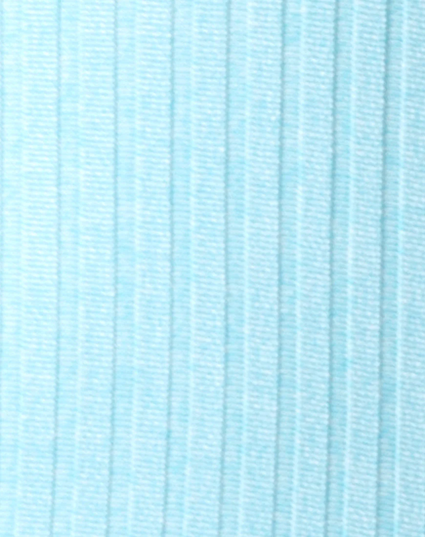 Lucia Bodice in Ribbed Powder Blue - Image 5