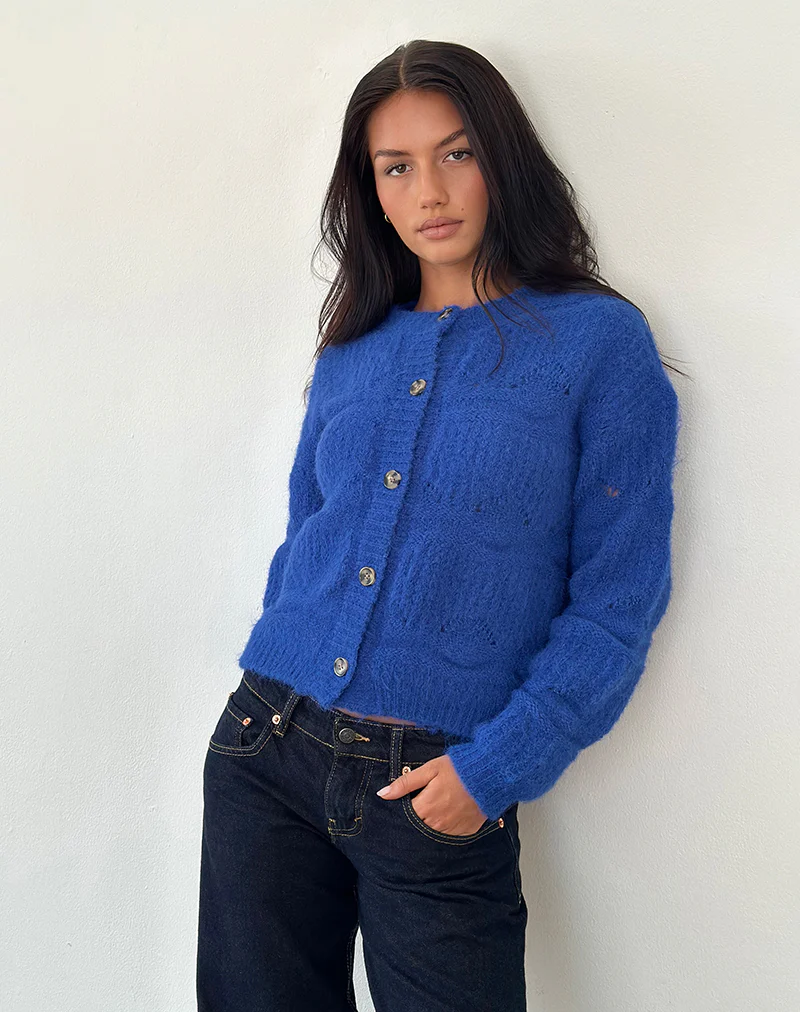 Luciana Cardigan in Cobalt Blue - Image 4
