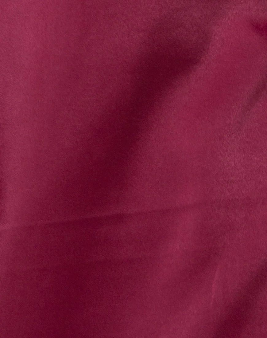 Lucille Slip Dress in Burgundy - Image 5