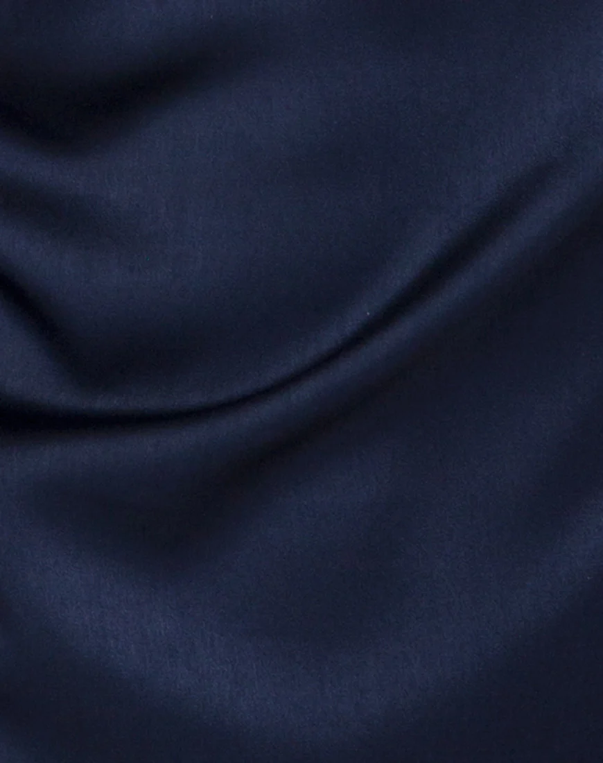 Lucille Slip Dress in Navy - Image 5