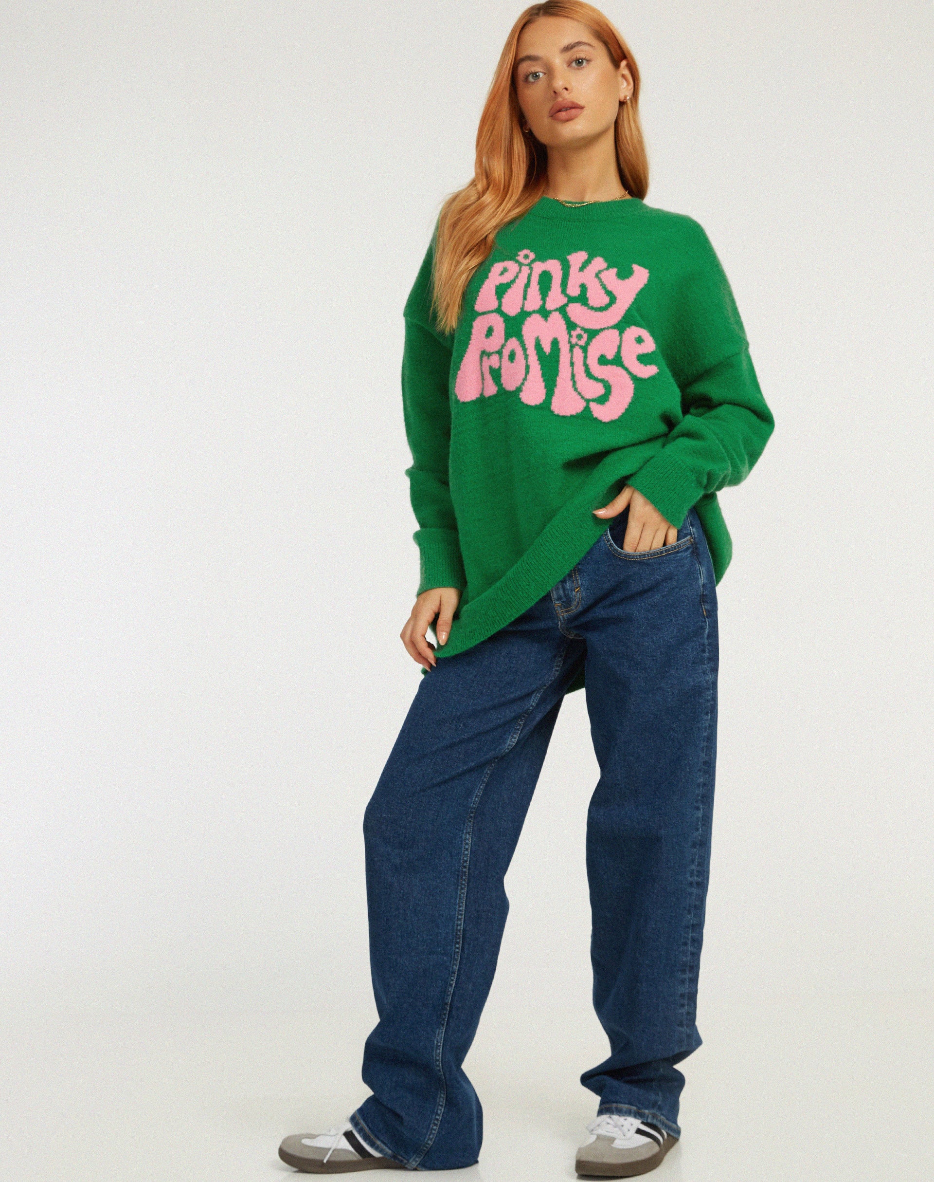 Lulees Jumper in Green Pinky Promise - Image 3