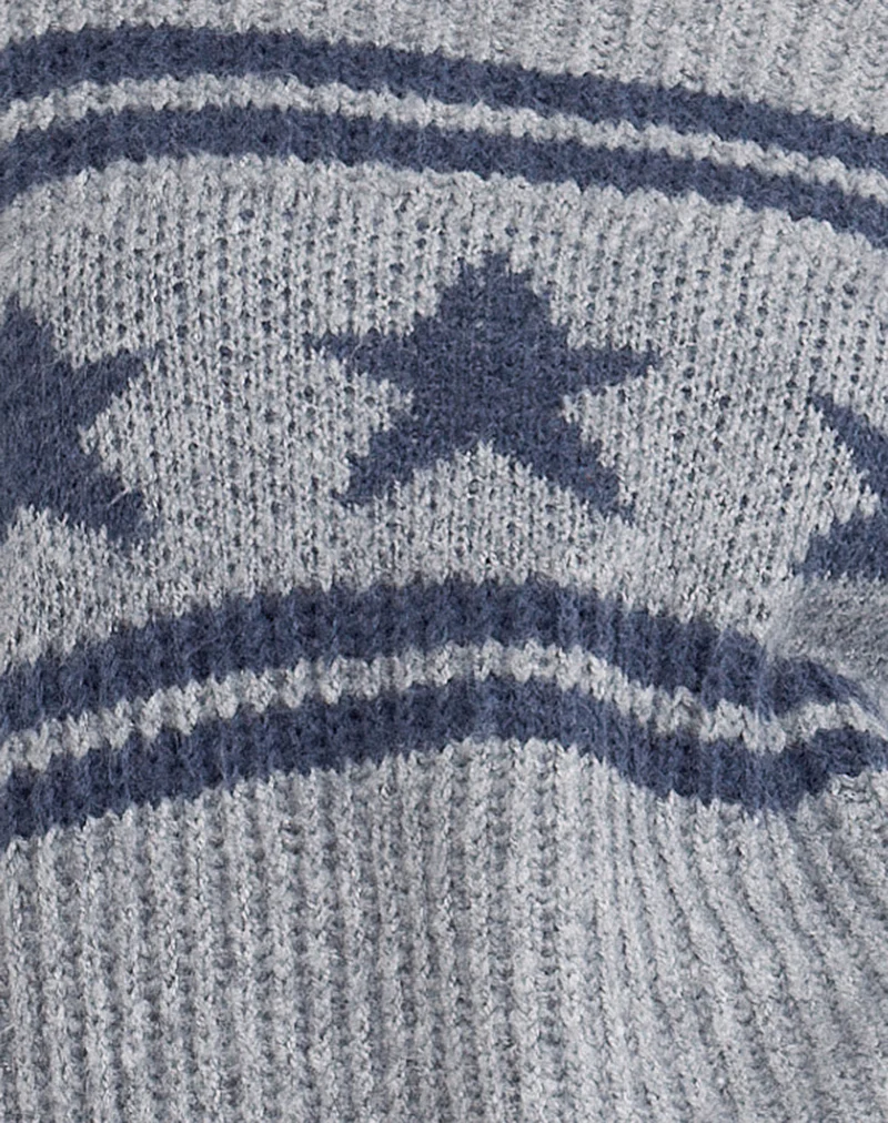 Lulees Jumper in Star Stripe Grey - Image 6