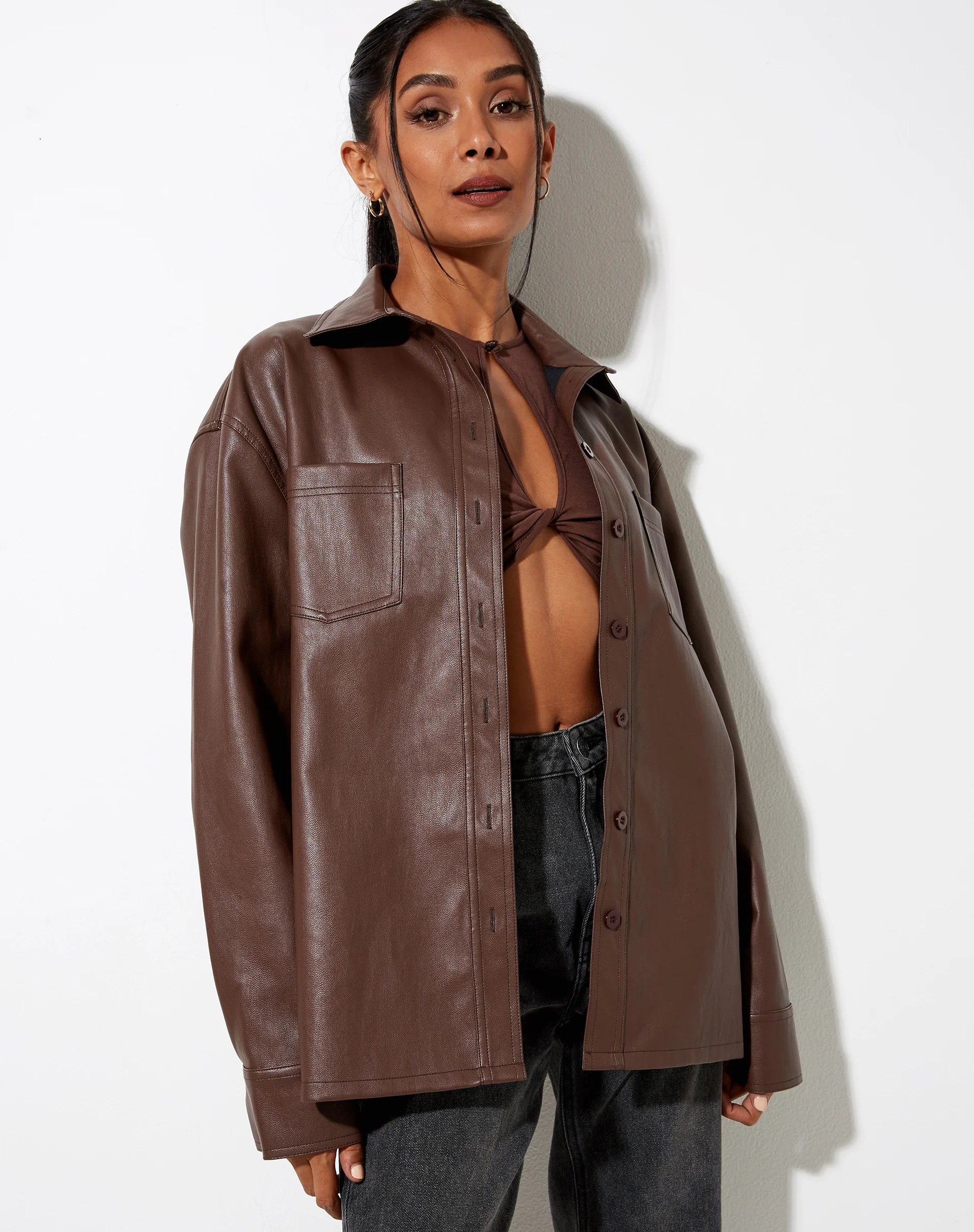 Lumberjack Shirt in Pu Brown - Image 6