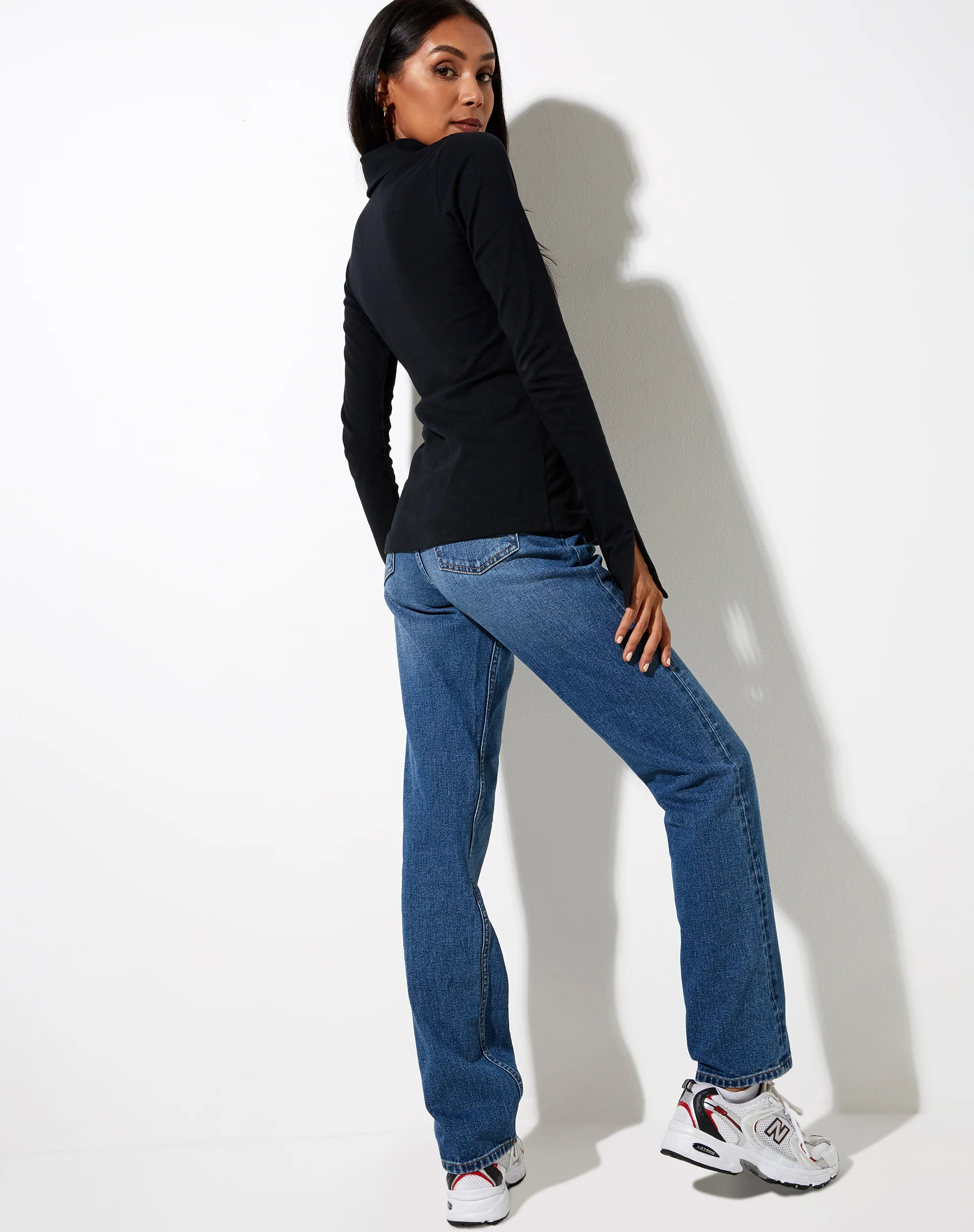 Lumia Cardi in Rib Black - Image 4