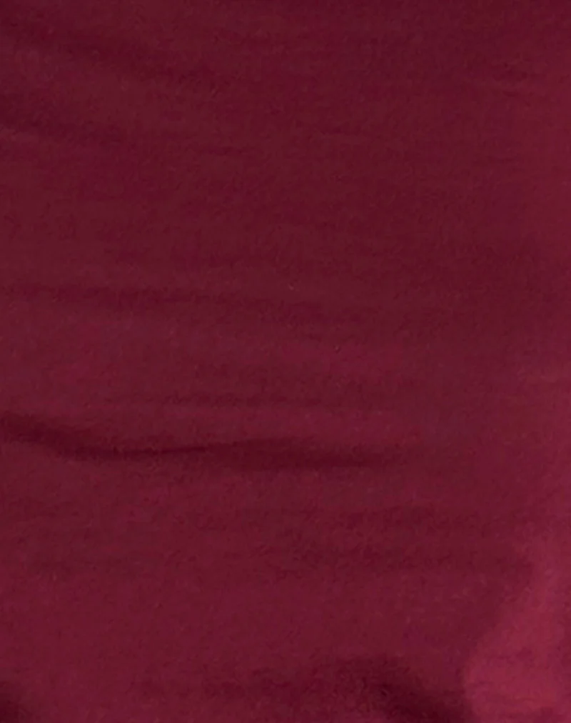 Lunica Long Sleeve Jersey Top in Burgundy - Image 5