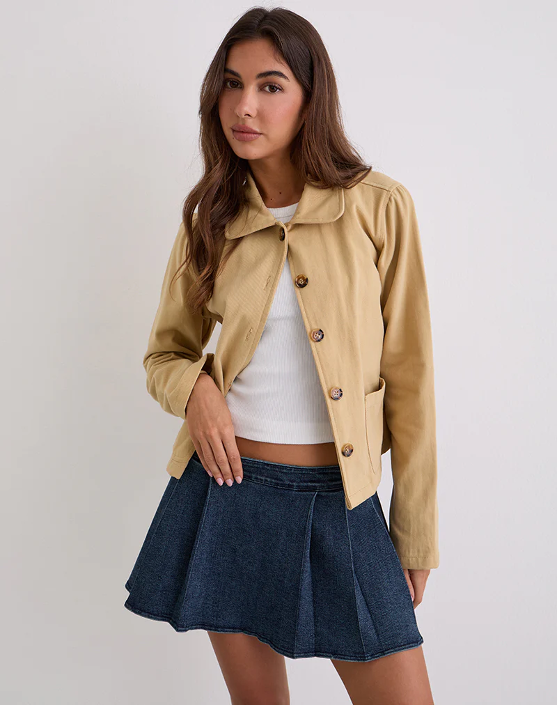 Lupi Micro Skirt in Chambray Vintage Blue - Image 3