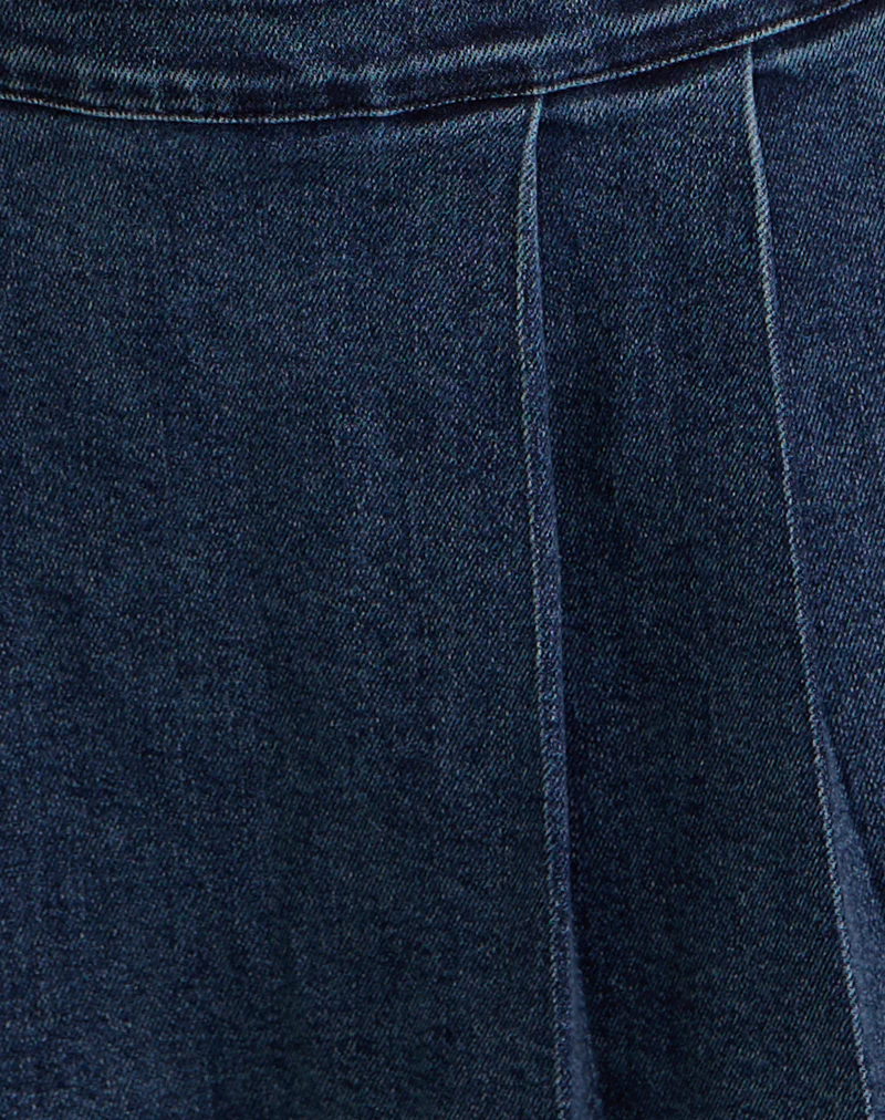 Lupi Micro Skirt in Chambray Vintage Blue - Image 7