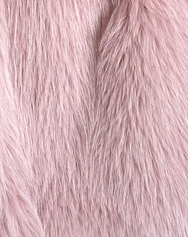 Lupita Jacket in Faux Fur Dusty Pink - Image 6