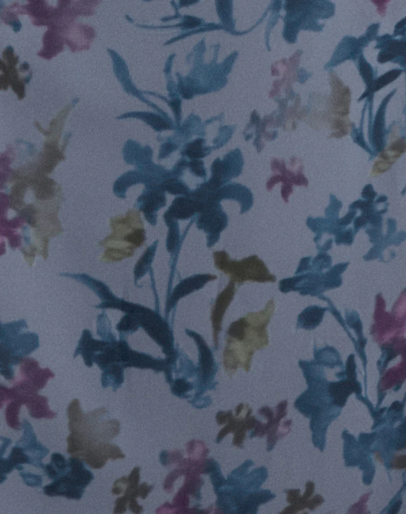 Lurina Maxi Skirt in Chiffon Shadow Lily Blue - Image 5