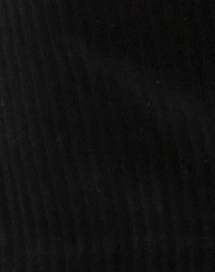 Luste Bodycon Dress in Rib Black - Image 5