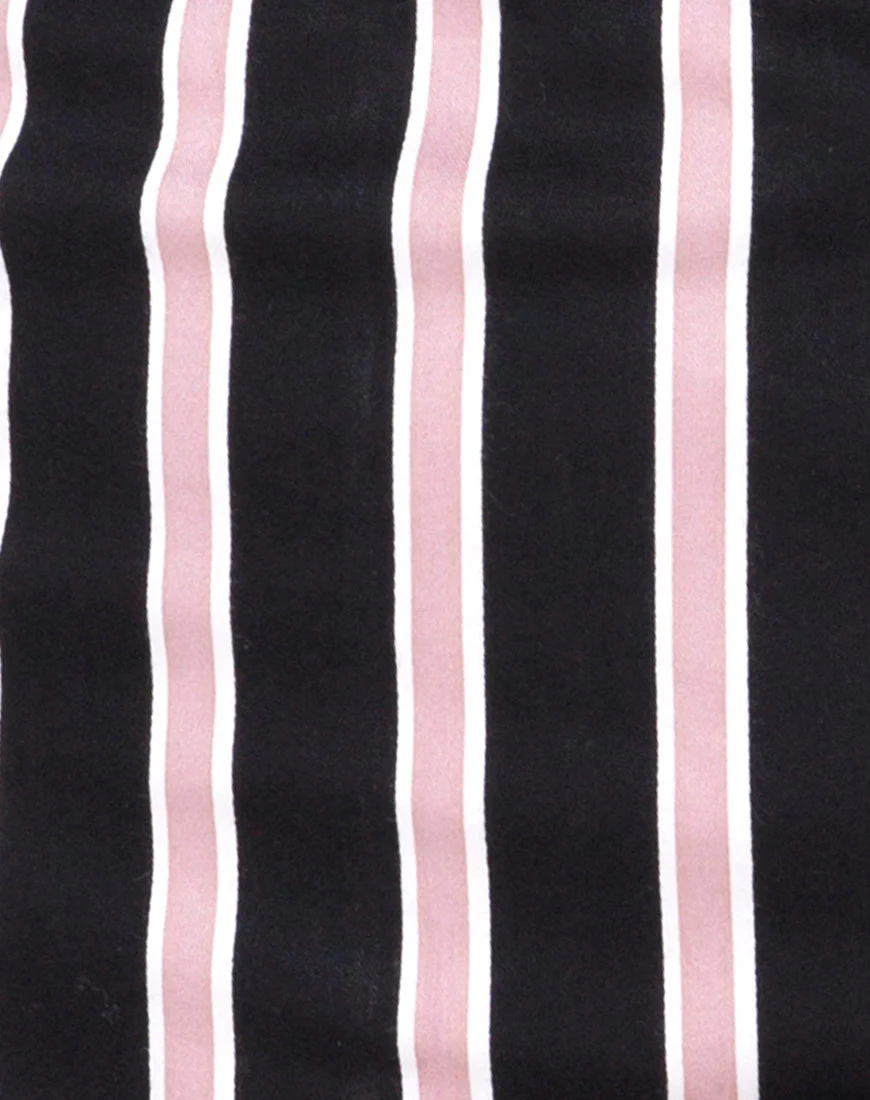 Luveries Dress in Formal Stripe - Image 5