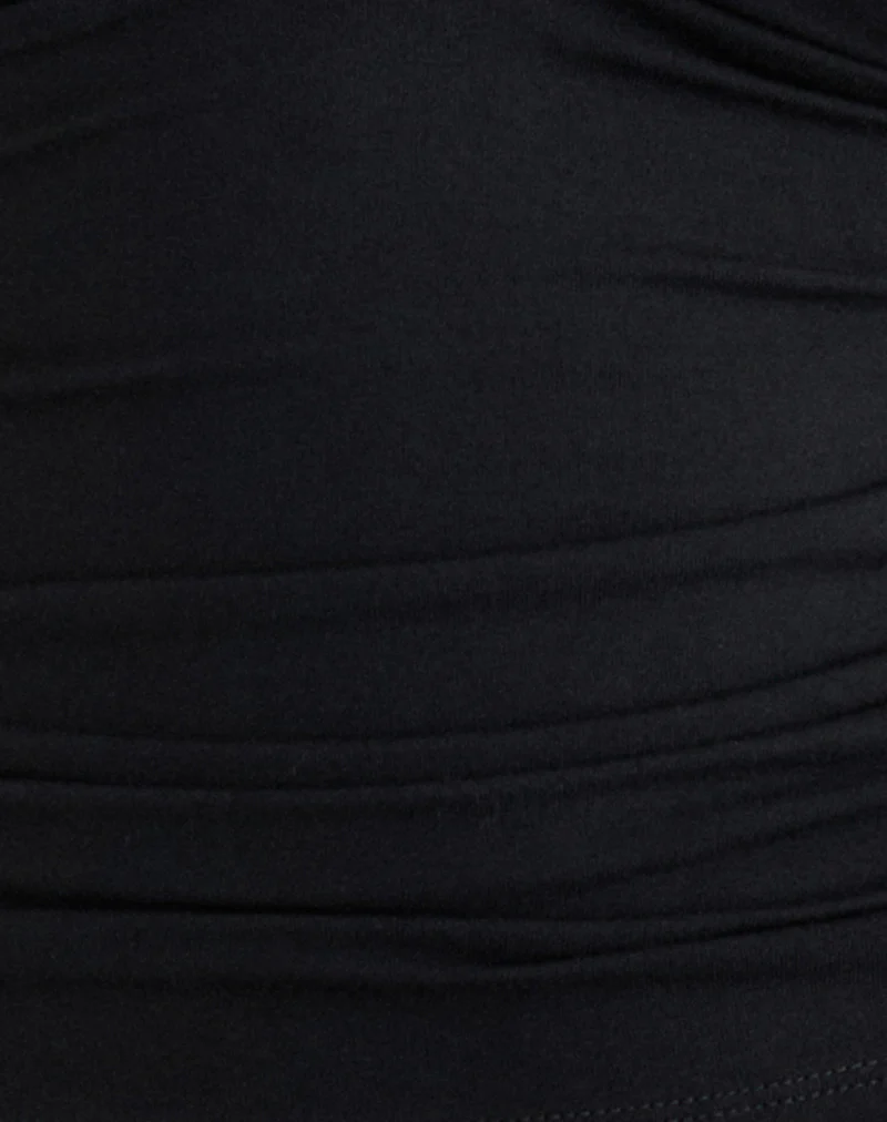 Lycia Plunge Top in Black - Image 7