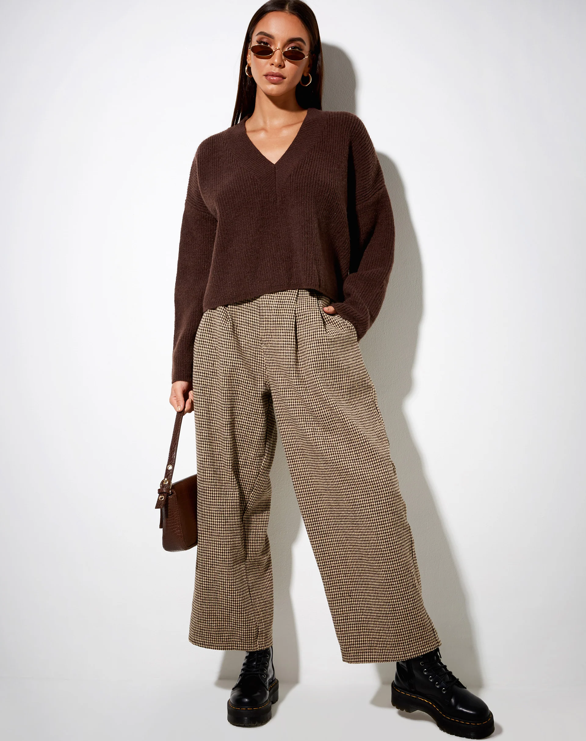 Mabel Jumper in Knit Choco Brown - Image 2