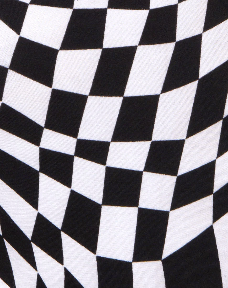 Maes Bodice in Square Flag Black and White - Image 5
