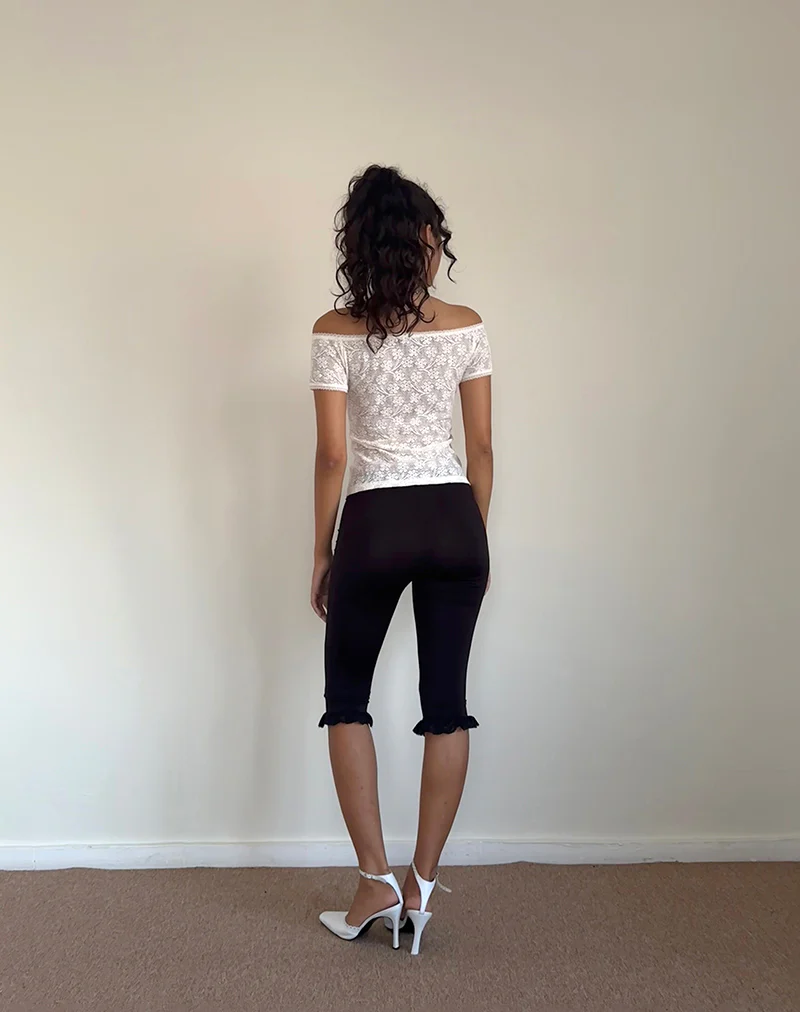Mageina Bardot Top in Lace Ivory - Image 4