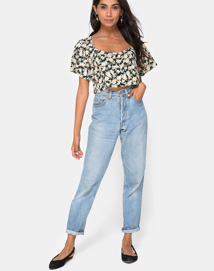 Magia Crop Top in Aster Black - Image 3