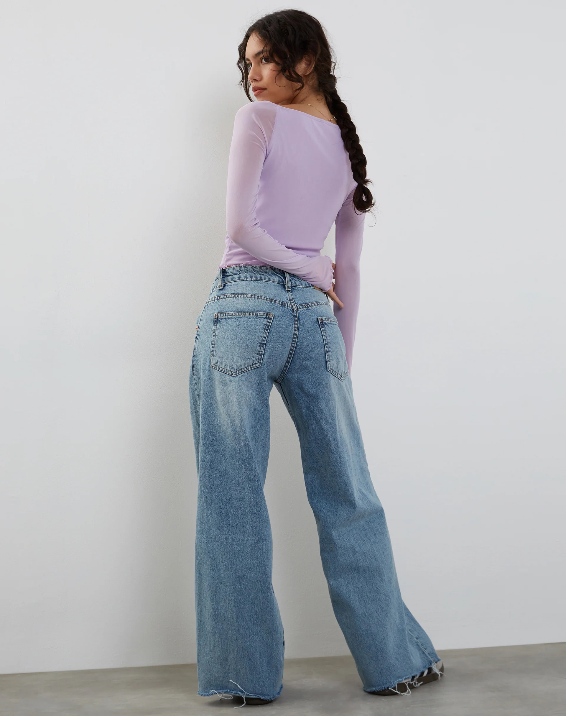 Mahira Long Sleeve Top in Lilac - Image 4