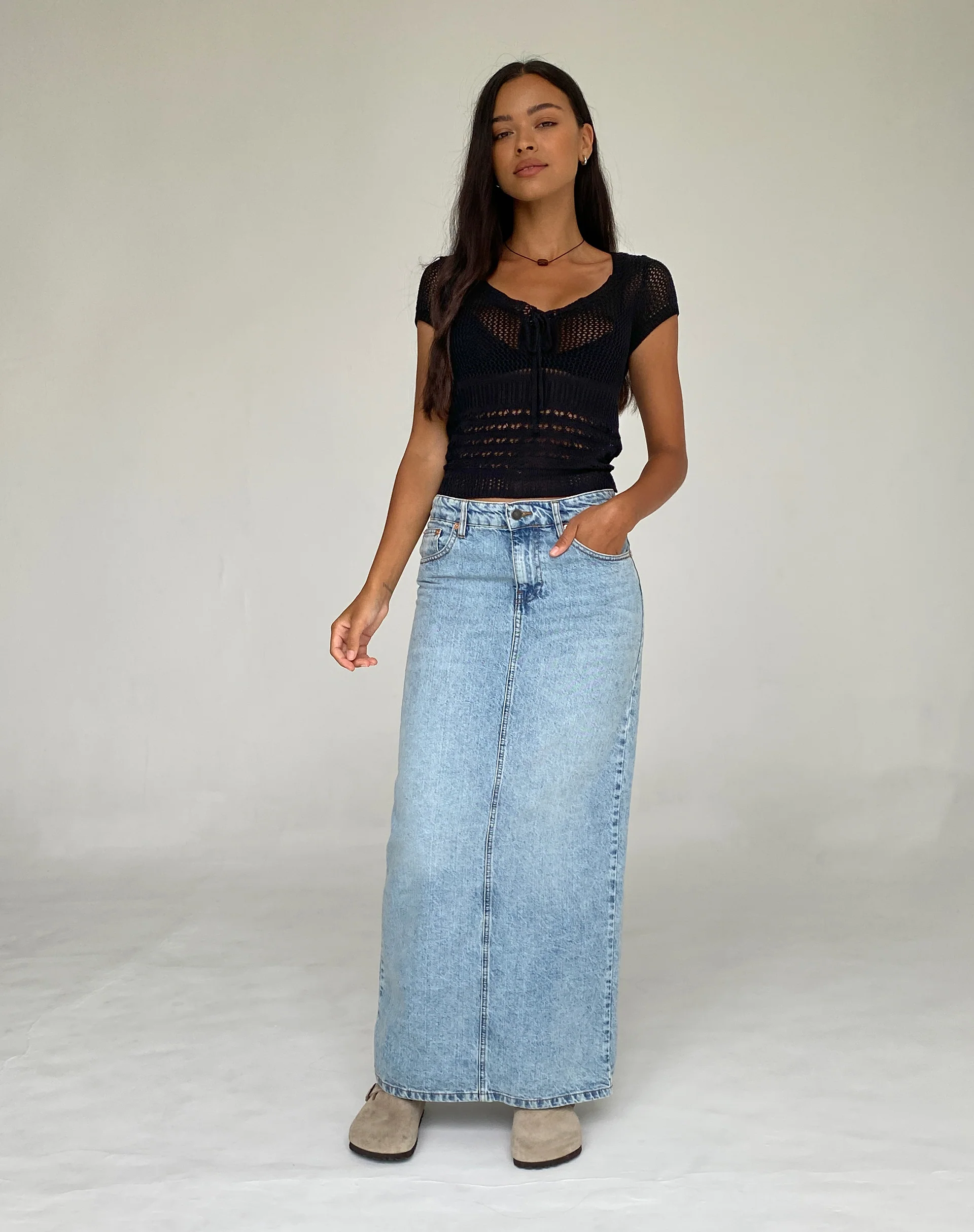 Maika Knitted Top in Black - Image 3