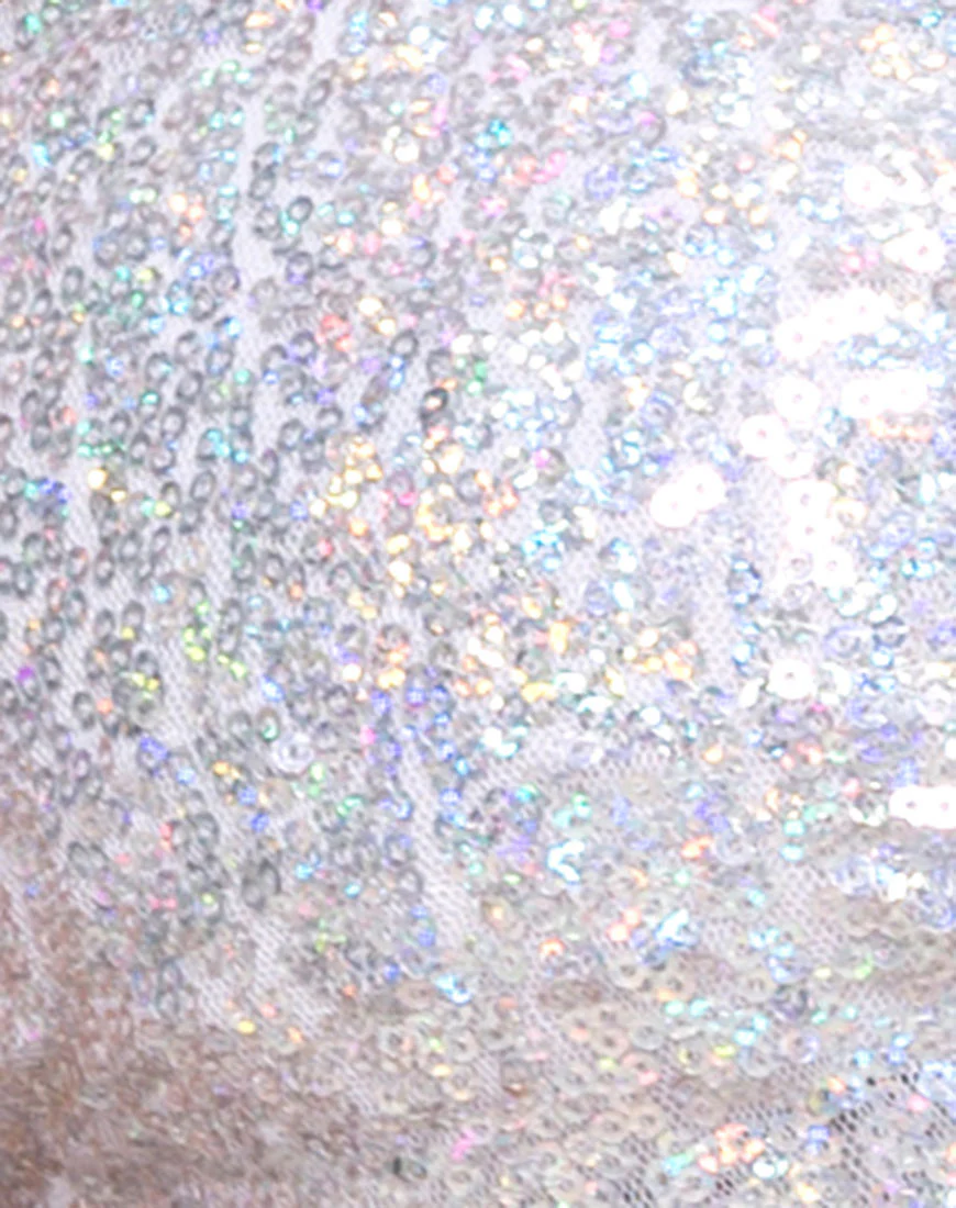 Maise Bottom Bikini in Sequin Diamond Shine - Image 5