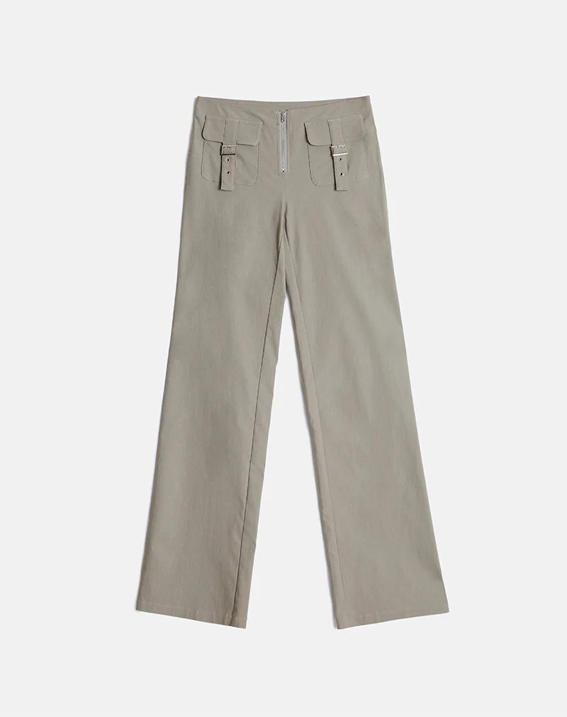 Maite Pocket Trouser in Tailoring Taupe - Image 4