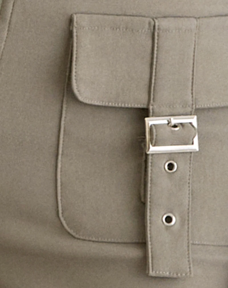 Maite Pocket Trouser in Tailoring Taupe - Image 6