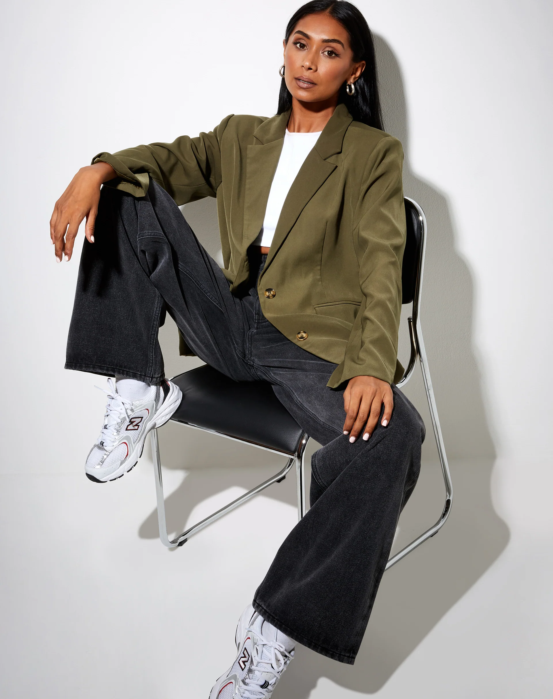 Maiwa Blazer in Khaki - Image 5