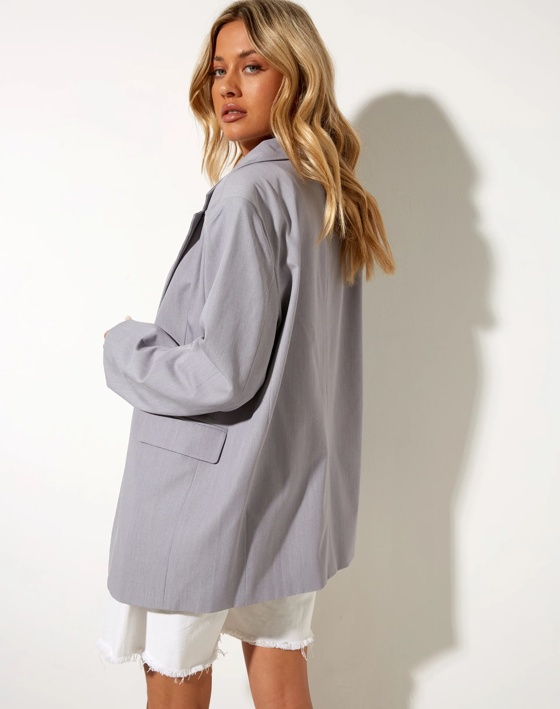 Maiwa Blazer in Silver Grey - Image 2