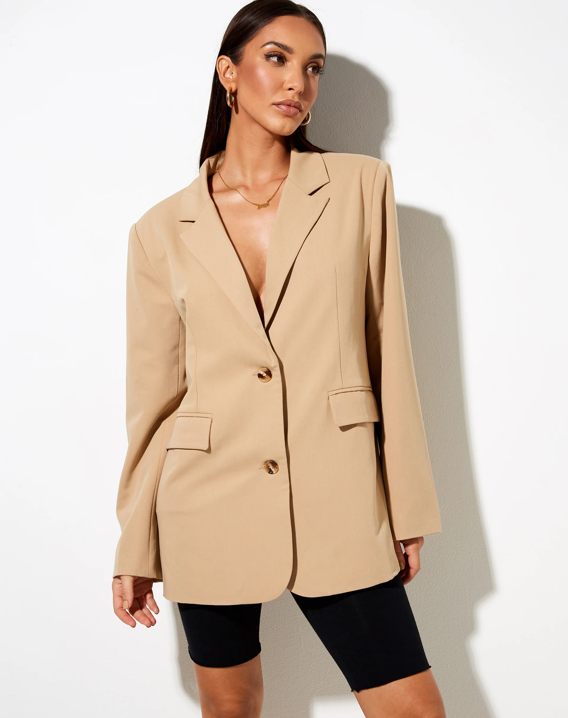 Maiwa Blazer in Tan - Image 3