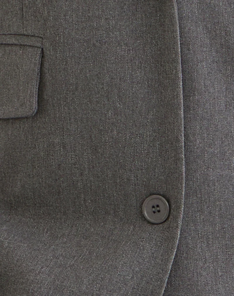 Maiwa Textured Tailoring Blazer in Charcoal - Image 5