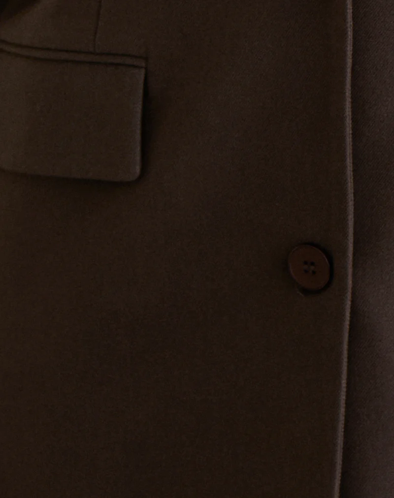 Maiwa Textured Tailoring Blazer in Brown - Image 6