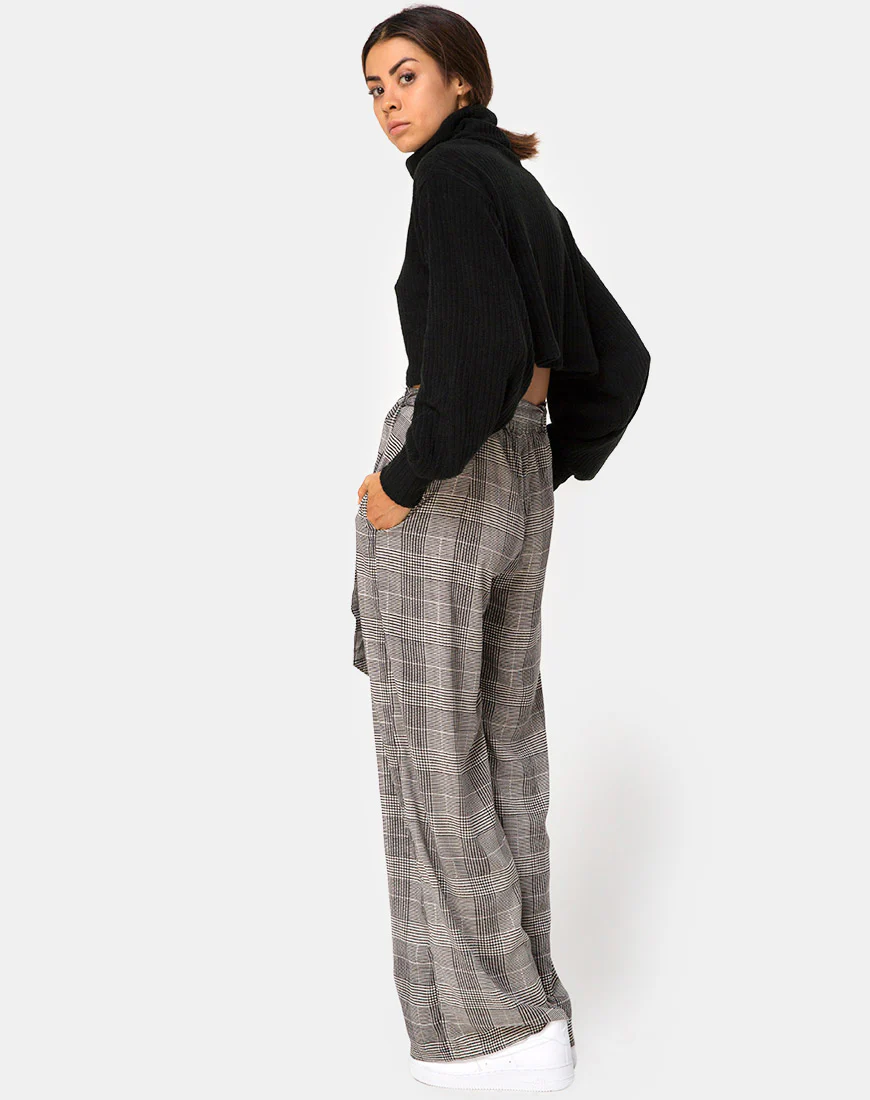 Majustie Highwaist Trouser in Charles Check Grey - Image 2