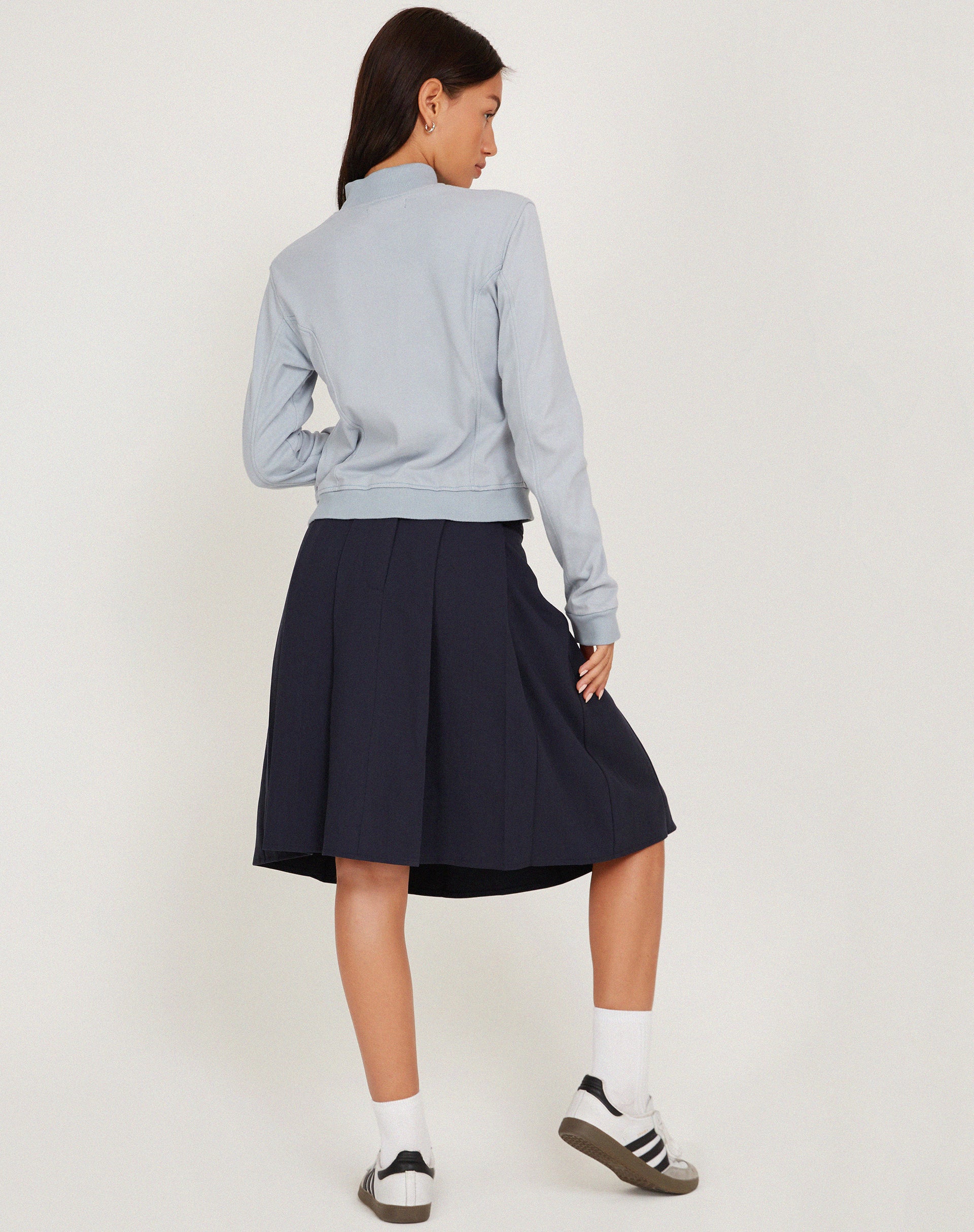 Makari Jersey Zip Up Jacket in Grey Dawn - Image 6