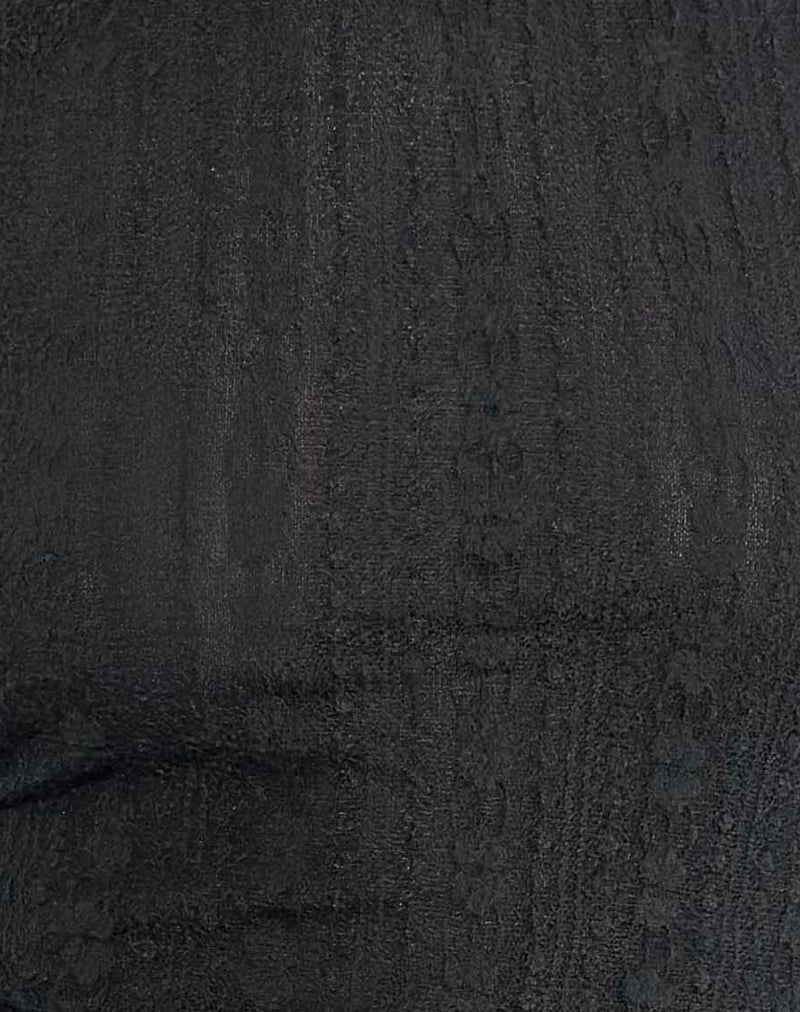 Malakai Long Sleeve Top in Lace Black - Image 6