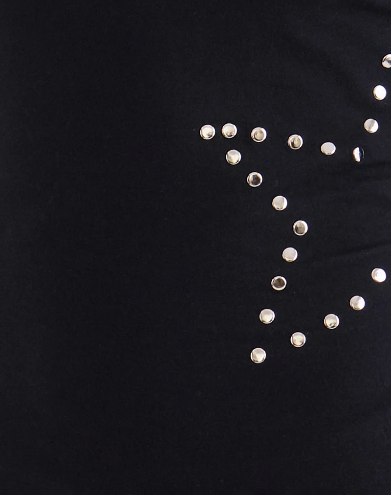 Malakai Long Sleeve Top in Star Stud Black - Image 8