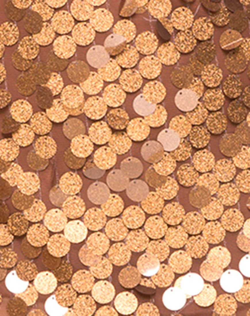 Malia Dress in Disc Sequin Bronze shimmer - Image 5