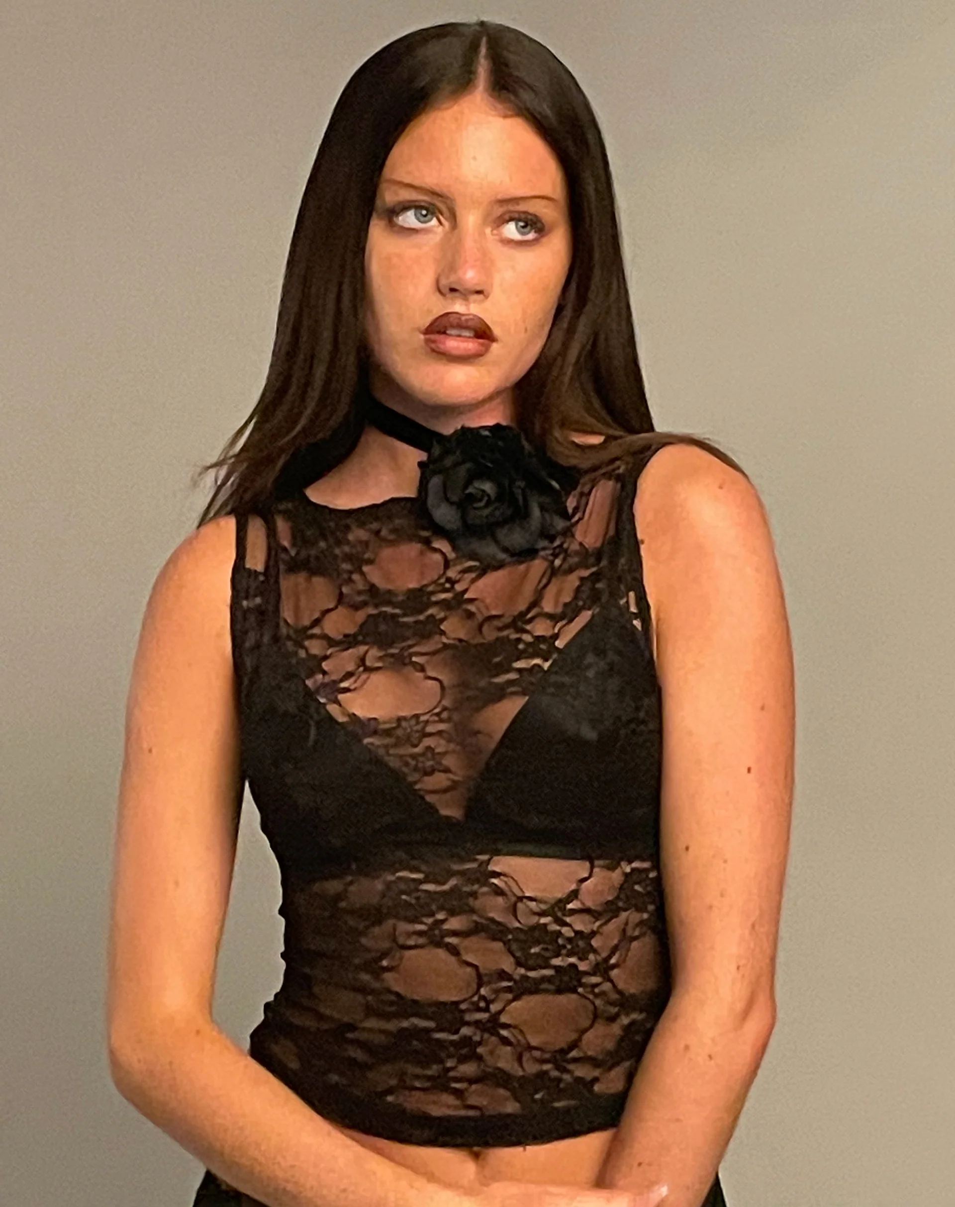 Maloe Lace Top in Black - Image 3