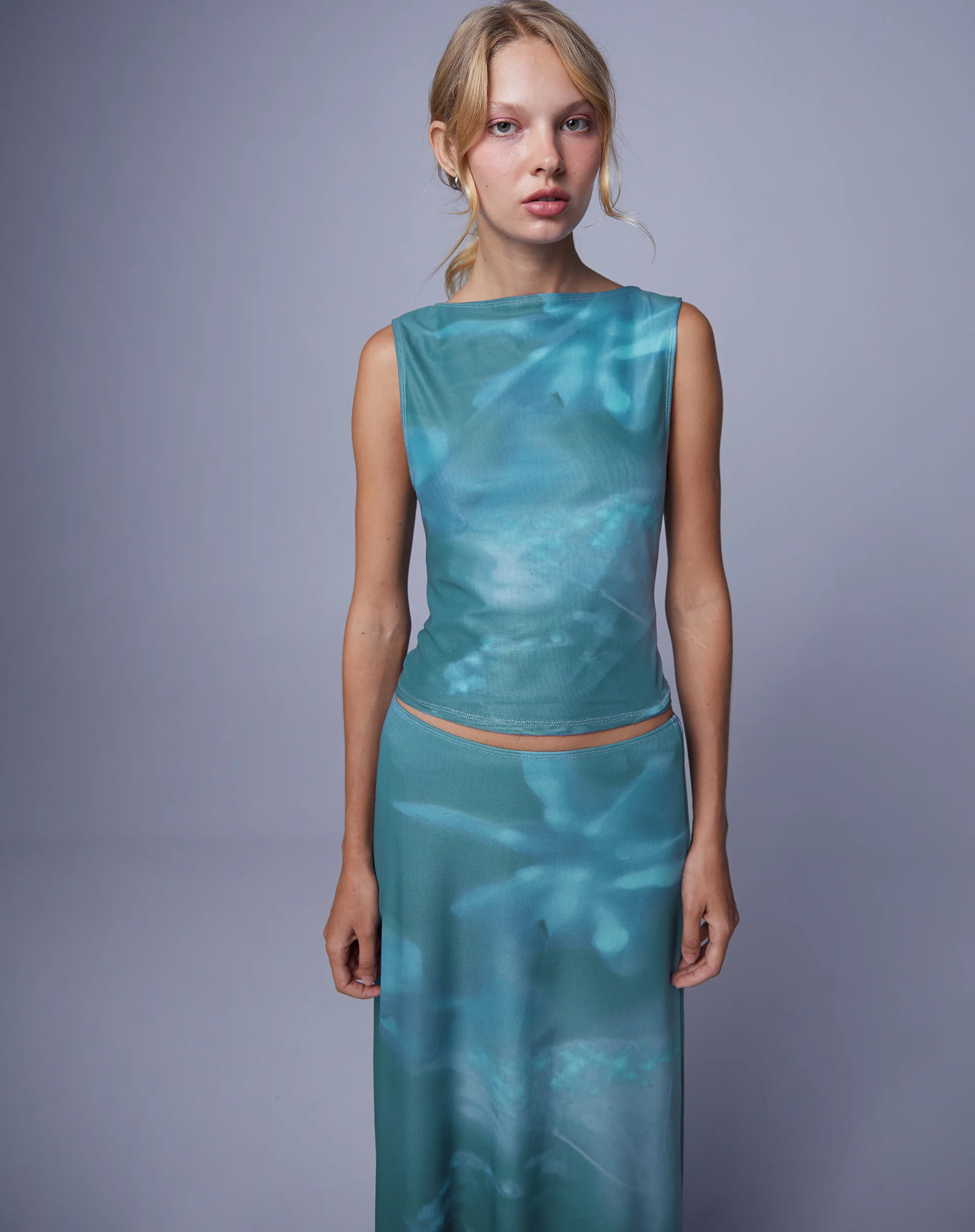 Maloe Mesh Top in Floral Lumen - Image 4