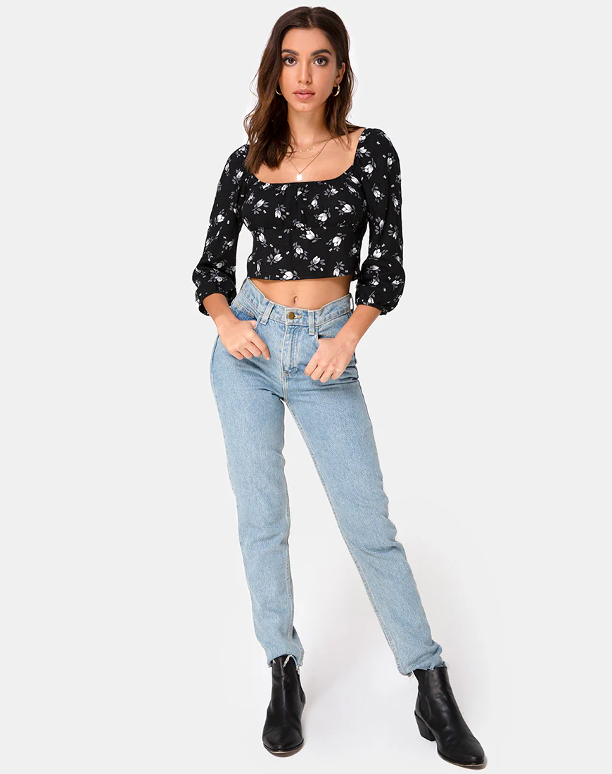 Malon Crop Top in Dark Tulip - Image 3