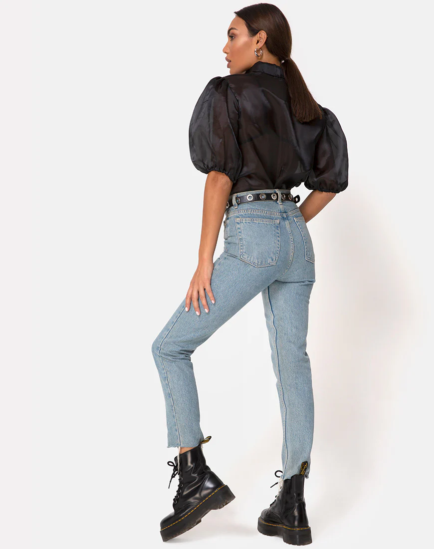 Maloney Blouse in Organza Black - Image 4