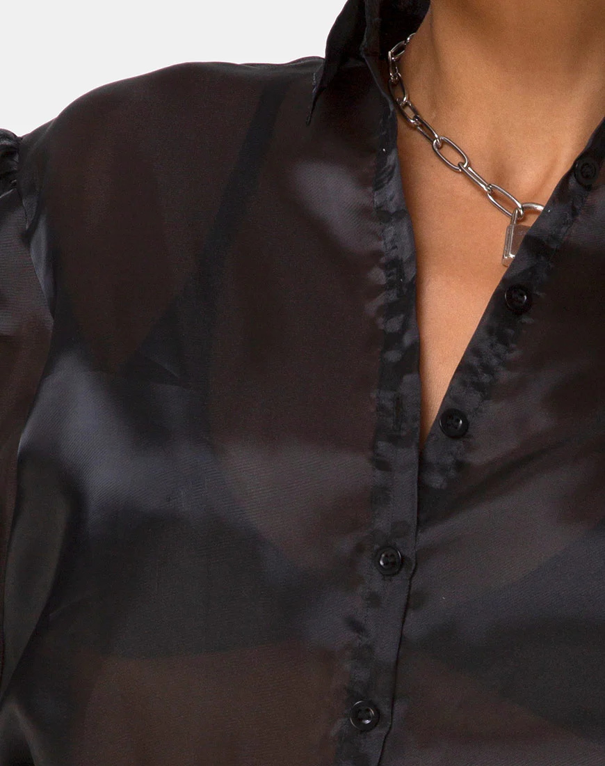 Maloney Blouse in Organza Black - Image 5