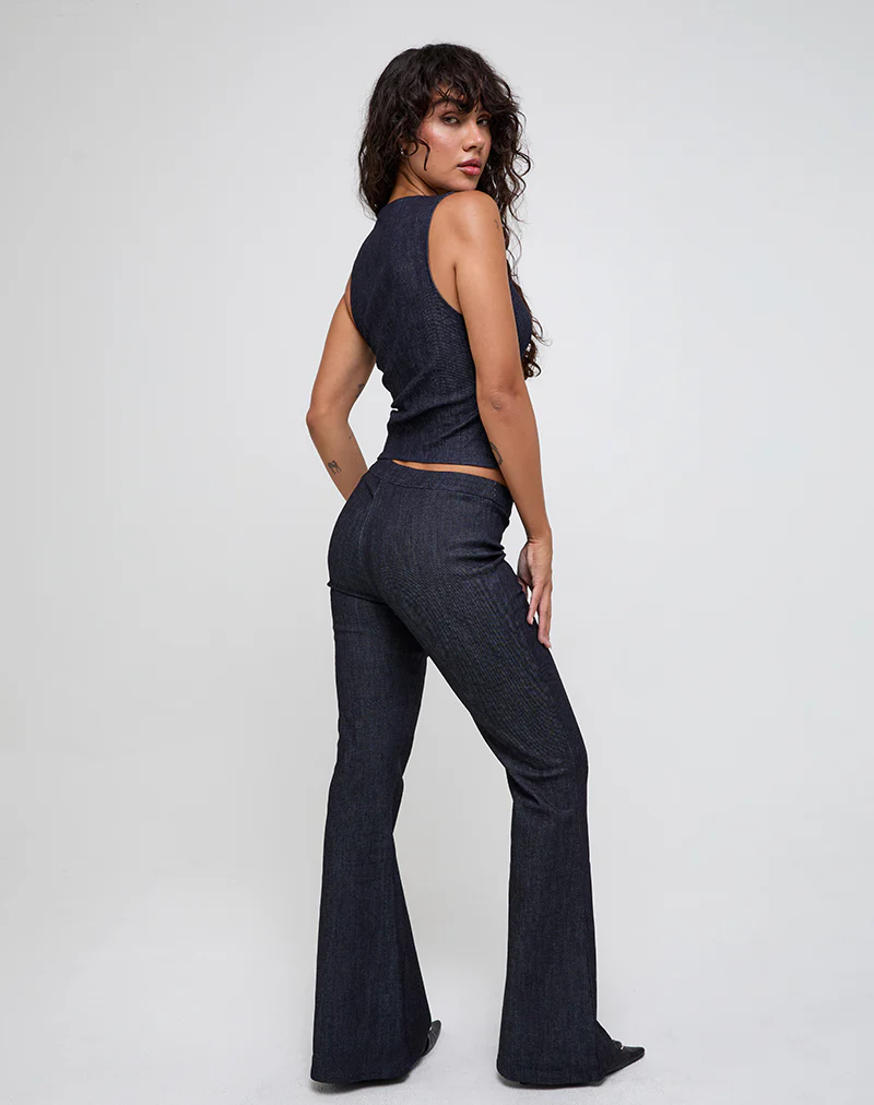 Malvinas Trousers in Dark Denim Indigo - Image 2