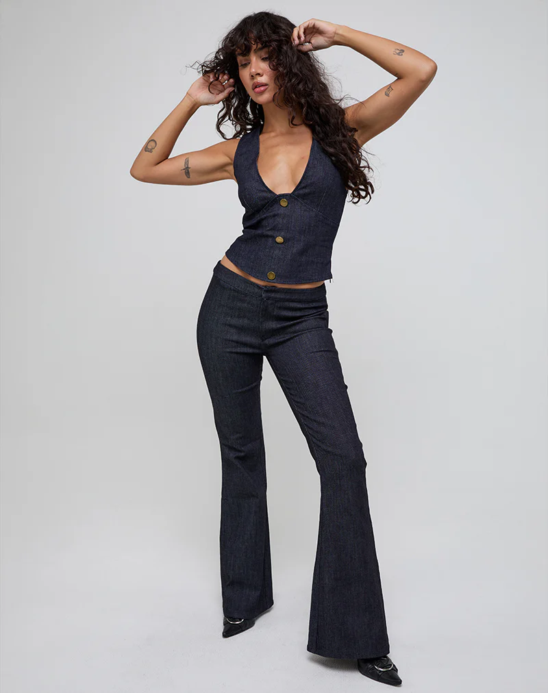 Malvinas Trousers in Dark Denim Indigo - Image 5